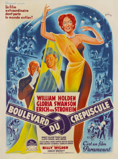 View full screen - View 1 of Lot 61. SUNSET BOULEVARD (1950) POSTER, FRENCH .