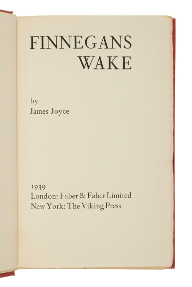 View full screen - View 1 of Lot 153. Joyce, James | Joyce's unparalleled modernist experiment.
