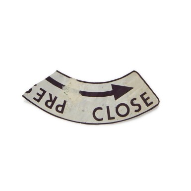 View full screen - View 1 of Lot 11. FLOWN Apollo 11 Command Module Metal "Press Close" Decal .