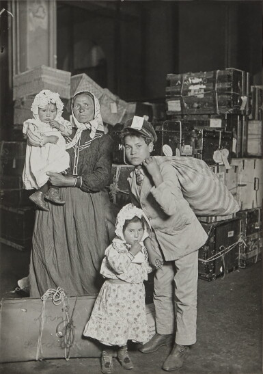 View full screen - View 1 of Lot 961. Family at Ellis Island.