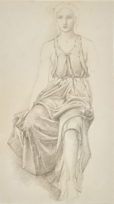 View full screen - View 1 of Lot 63. Study for King Cophetua and the Beggar Maid.