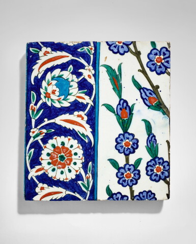 View full screen - View 1 of Lot 516. An Iznik Pottery Tile, Turkey, circa 1575.