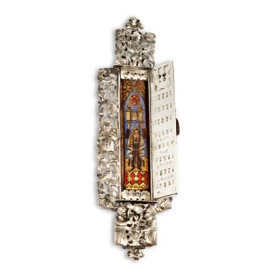 View full screen - View 1 of Lot 26. An American Silver Mezuzah, Ilya Schor, New York, Late 1950s.