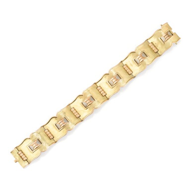 View full screen - View 1 of Lot 195. BRACELET OR, JEAN DESPRÉS | GOLD BRACELET, JEAN DESPRÉS.