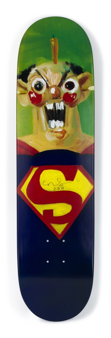 View full screen - View 1 of Lot 1113. GEORGE CONDO X SUPREME | SUPERMAN SKATEBOARD DECK 超人滑板.