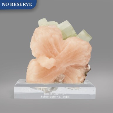 View full screen - View 1 of Lot 251. Stilbite on Apophyllite.