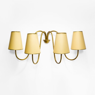 View full screen - View 1 of Lot 89. JEAN ROYÈRE | FOUR-LIGHT "BOUQUET" WALL SCONCE.