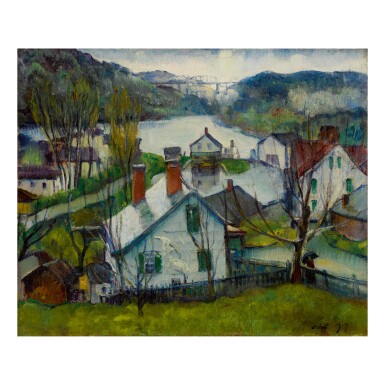 View full screen - View 1 of Lot 138. LEON KROLL | RAIN ENDING.
