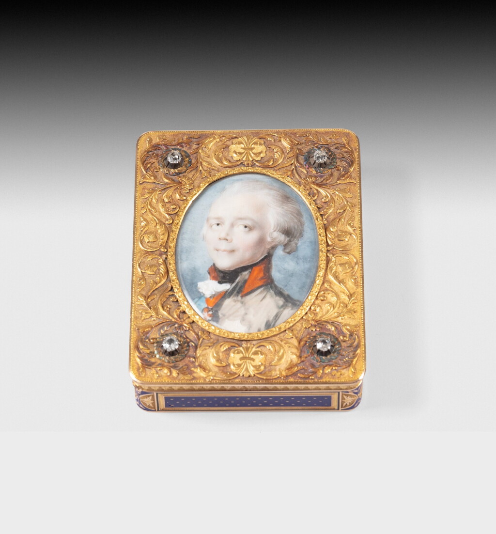 View full screen - View 1 of Lot 176. A gold and enamel box, Charles Colins & Soehne, Hanau, circa 1820 | Boîte de présentation en or et émail par Charles Colins & Soehne, Hanau, vers 1820.