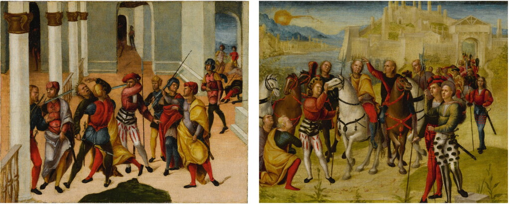 View full screen - View 1 of Lot 53. The Murder of the Magus Smerdis; The Coronation of Darius: a pair.