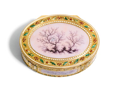 View full screen - View 1 of Lot 1224. A gold and enamel snuff box, Charles-Alexandre Bouillerot, Paris, 1778.