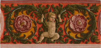 View full screen - View 1 of Lot 7. A putto among acanthus garlands.