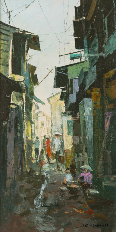 View full screen - View 1 of Lot 31. Le Minh (b. 1937), Neighbourhood scene | 黎明(1937年生), 背街小巷.