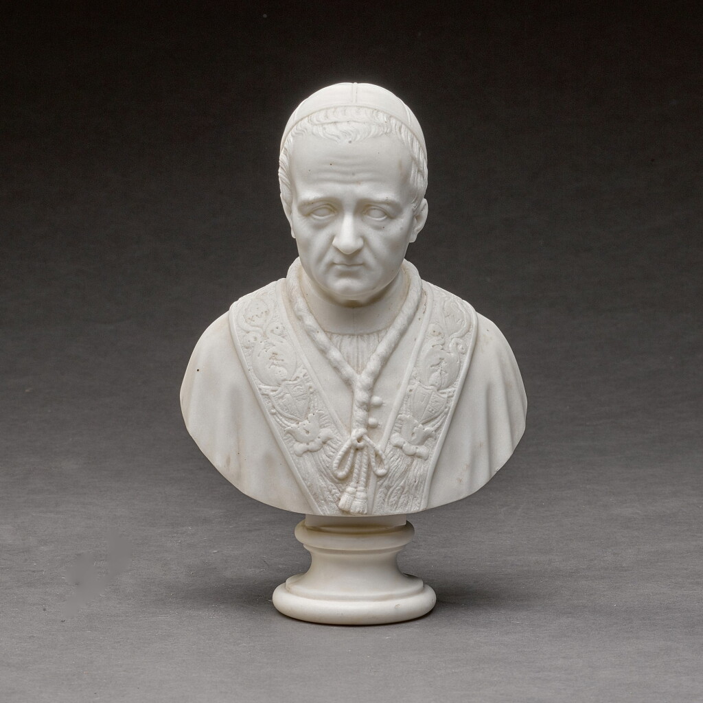 View full screen - View 1 of Lot 132. ATTRIBUTED TO THE WORKSHOP OF PIETRO TENERANI (1789-1869) | BUST OF POPE GREGORY XVI (1765-1846).