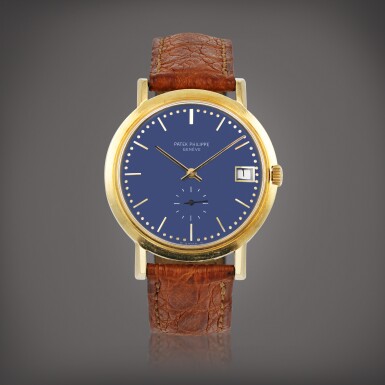 View full screen - View 1 of Lot 124. Calatrava, reference 3541J Montre bracelet en or jaune avec date | Yellow gold wristwatch with date Vers 1965| Circa 1965.