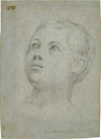 View full screen - View 1 of Lot 97. Head of a young woman, looking up.