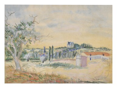 View full screen - View 1 of Lot 92. JEAN DUFY | ENVIRONS DE PREUILLY-SUR-CLAISE.