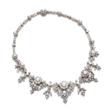 View full screen - View 1 of Lot 1238. Diamond necklace/tiara, circa 1880.