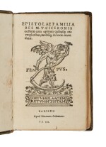 Cicero, Epistolae familiares, Paris, 1540, Parisian black morocco gilt by the Salel Binder