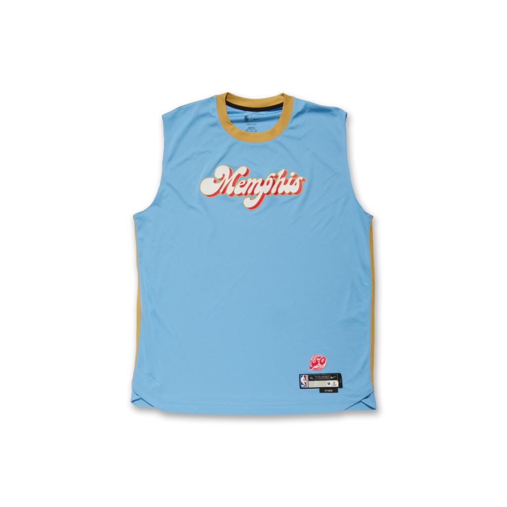 View full screen - View 1 of Lot 135. Brandon Clarke Memphis Grizzlies 2024-25 Game Worn City Edition Warmup Set .