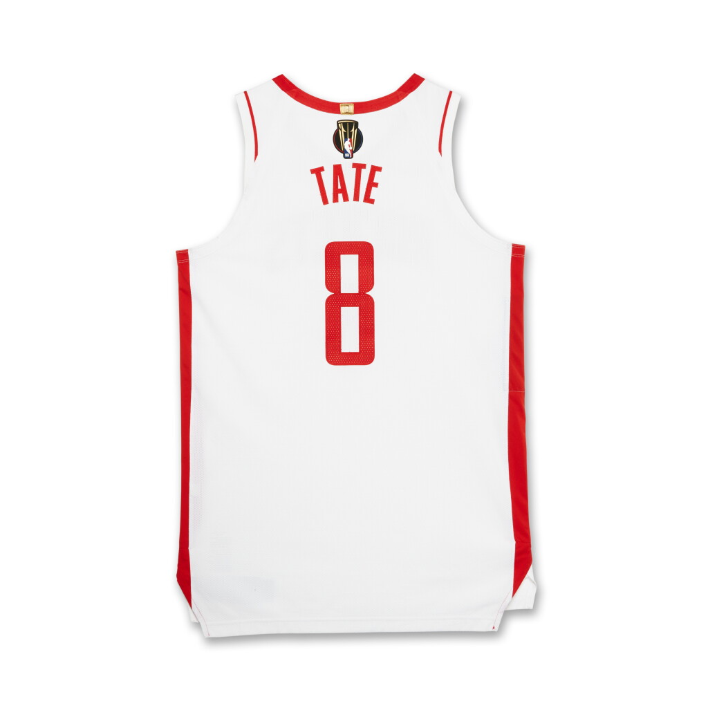 View full screen - View 1 of Lot 245. Jae’Sean Tate Houston Rockets 2024-2025 Emirates NBA Cup Semifinals Game Issued Association Edition Jersey.