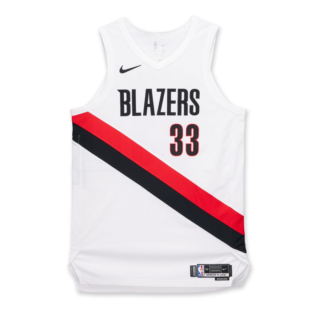 View full screen - View 1 of Lot 60. Toumani Camara Portland Trail Blazers 2025-2026 Game Worn Association Edition Jersey .