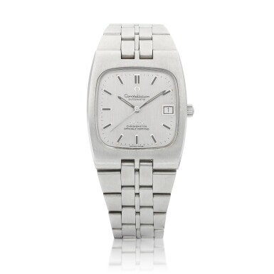 View full screen - View 1 of Lot 8050. Constellation, Reference 368.0852 | A stainless steel bracelet watch with date, Circa 1973 | 歐米茄 星座系列 型號368.0852 | 精鋼鏈帶腕錶,備日期顯示,約1973年製.
