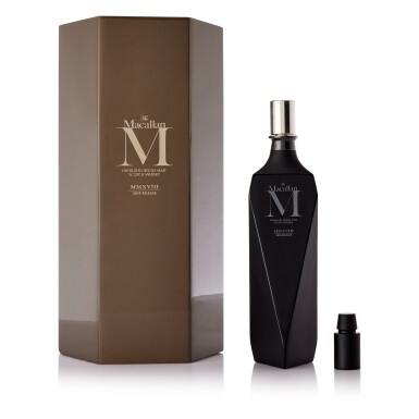 View full screen - View 1 of Lot 340. The Macallan M Black Decanter 2018 Release 44.8 abv NV (1 BT70).