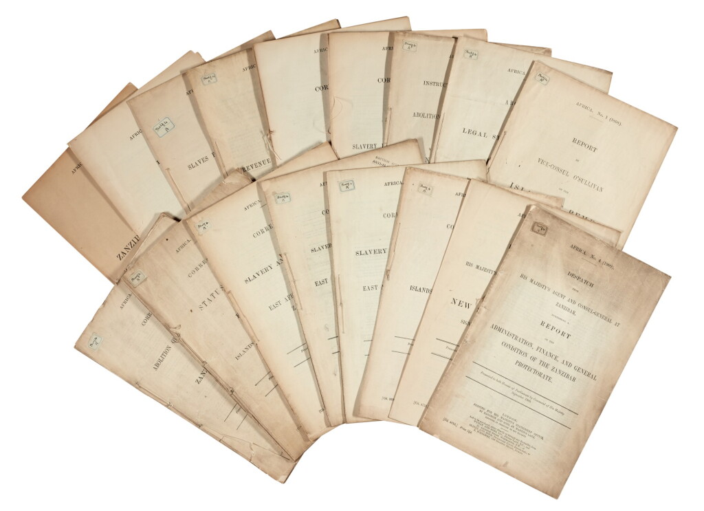 View full screen - View 1 of Lot 316. Slave Trade | A collection of official publications relating to the suppression of the slave trade, 19th century.
