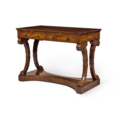 View full screen - View 1 of Lot 68. A Regency Ebony Inlaid Mahogany Side Table, Circa 1815.