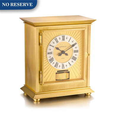 View full screen - View 1 of Lot 111. JAEGER-LECOULTRE | ATMOS ROYALE, REFERENCE 5814, A GILT BRASS ATMOS CLOCK, CIRCA 1970.