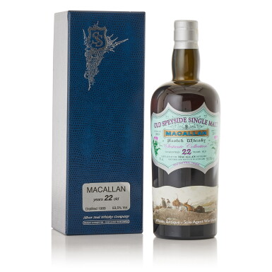 View full screen - View 1 of Lot 9493. Macallan Silver Seal "Sestante Collection" 22 Year Old 53.5 abv 1989 (1 BT70).