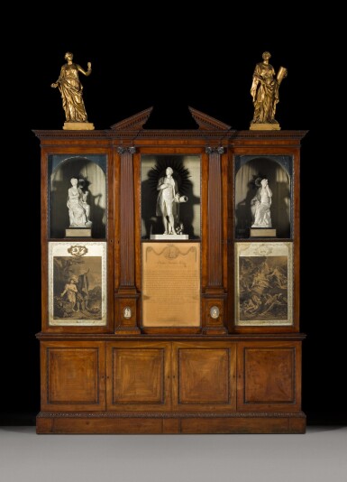 View full screen - View 1 of Lot 13. A late George II carved mahogany architectural bookcase, circa 1760.