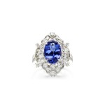 TANZANITE AND DIAMOND RING