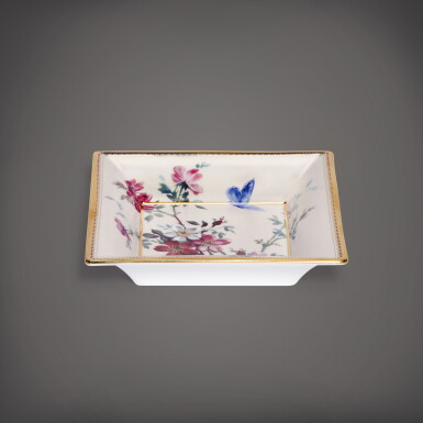 View full screen - View 1 of Lot 76. A porcelain vide poche inspired by a Patek Philippe pendant enamel watch with miniature painting from 1893 | Circa 2016.