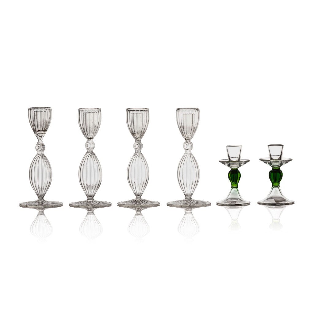 View full screen - View 1 of Lot 333. A set of glass candlesticks, model created in 2013 .