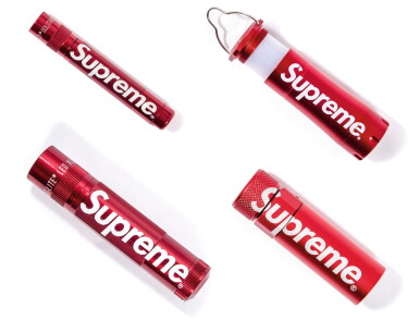 View full screen - View 1 of Lot 102. A GROUP OF 5 RED SUPREME CAMPING ACCESSORIES.