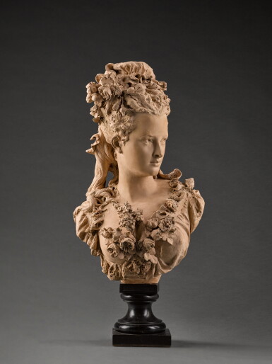 View full screen - View 1 of Lot 33. Jeune femme au corsage fleuri (Bust of a young woman with flowers).