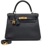Black Togo Kelly Retourne 28 Gold Hardware, 2021