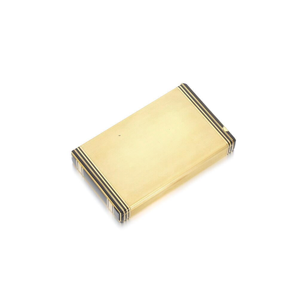 View full screen - View 1 of Lot 1060. Gold and enamel cigarette case, 1920s.