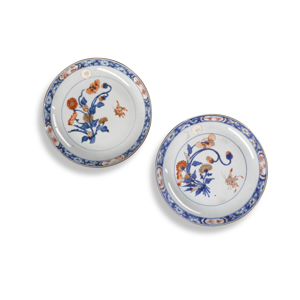 View full screen - View 1 of Lot 941. Two famille-verte 'bird' dishes, Qing dynasty, Kangxi period.