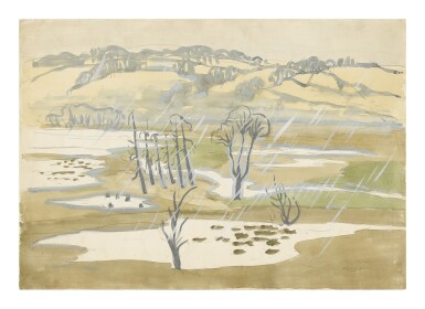 View full screen - View 1 of Lot 6. CHARLES EPHRAIM BURCHFIELD | UNTITLED (LANDSCAPE WITH TREES).