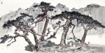 吳冠中 泰山五大夫松寫生 | Wu Guanzhong, A Sketch of Five Pines of Mount Tai