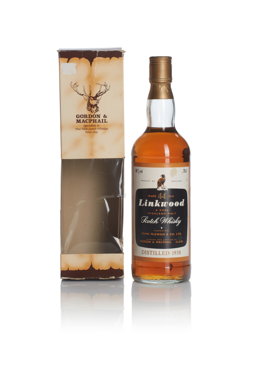 View full screen - View 1 of Lot 91. Linkwood Gordon & MacPhail 44 Year Old 40.0 abv 1938 .