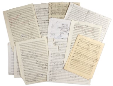 View full screen - View 1 of Lot 92. R. Saxton. Autograph sketches and drafts for the song cycle "Time and the Seasons", 2012.