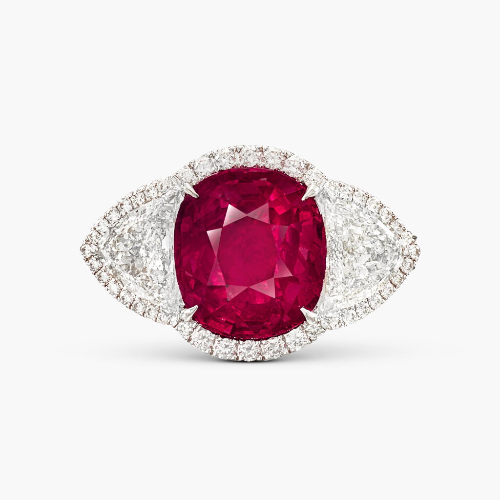 View full screen - View 1 of Lot 1731. Ruby and Diamond Ring | 6.02克拉 天然 「莫桑比克」未經加熱紅寶石 配 鑽石 戒指.