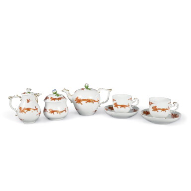 View full screen - View 1 of Lot 319. A Meissen ‘Red Dragon’ Tête-à-Tête, Circa 1735-40.