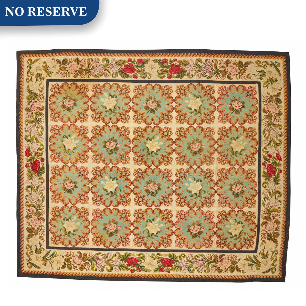 View full screen - View 1 of Lot 13. A FRENCH NAPOLEON III NEEDLEPOINT CARPET, CIRCA 1870.