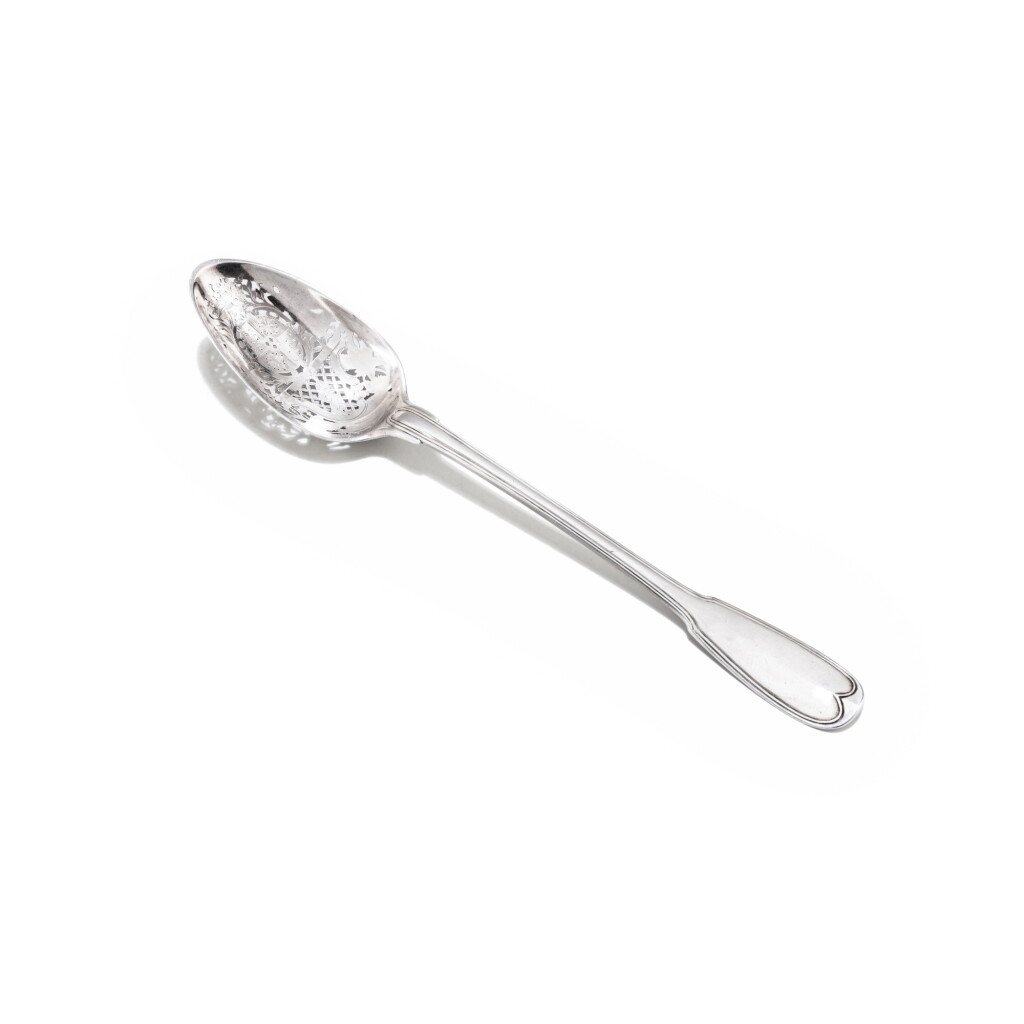 View full screen - View 1 of Lot 99. A silver olive-spoon, Jean Joseph Bourgarel, Aix-en-Provence, circa 1760 | Cuillère à olive en argent par Jean Joseph Bourgarel, Aix-en-provence, vers 1760.