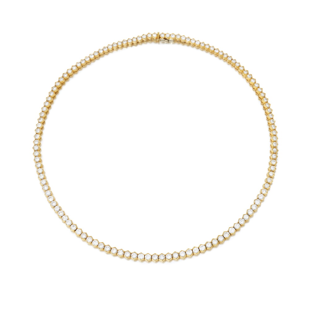 View full screen - View 1 of Lot 98. Diamond necklace (Collana in diamanti).